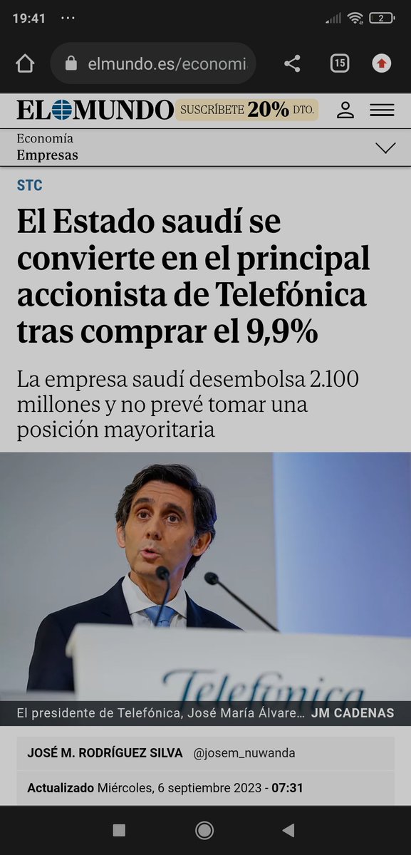 Una empresa española que hasta 1999 era pública y ahora su mayor accionista es Arabia Saudí, una monarquía absoluta que subyuga a su pueblo.

¿Nadie va a decir nada?
