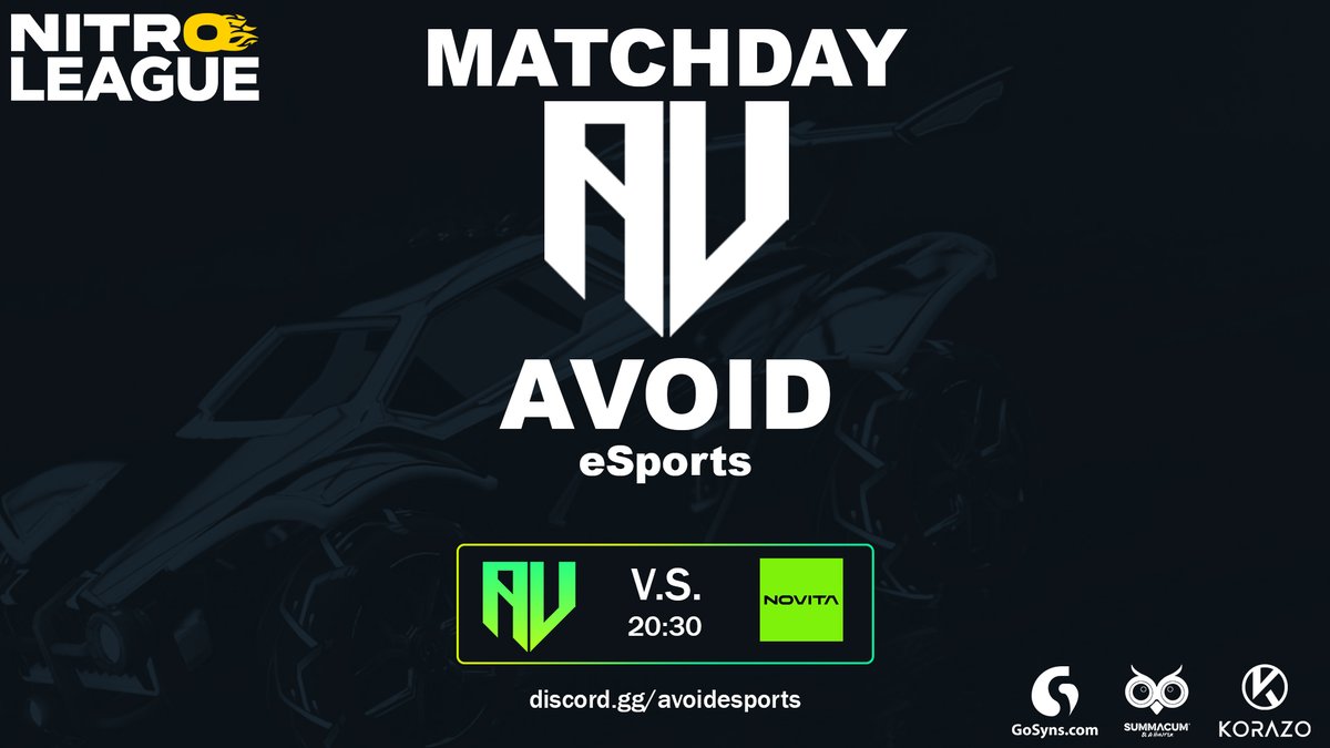 AvoidEsportsDE's tweet image. [#MATCHDAY]

@NitroLeagueRL
Div 2.1 Woche 6 - Rocket League

Wir hoffen auf ein Spannendes und Faires spiel!

🆚 - @NovitaEsports 
⏰ - 20:30 CEST

#AVOIDIT 😈