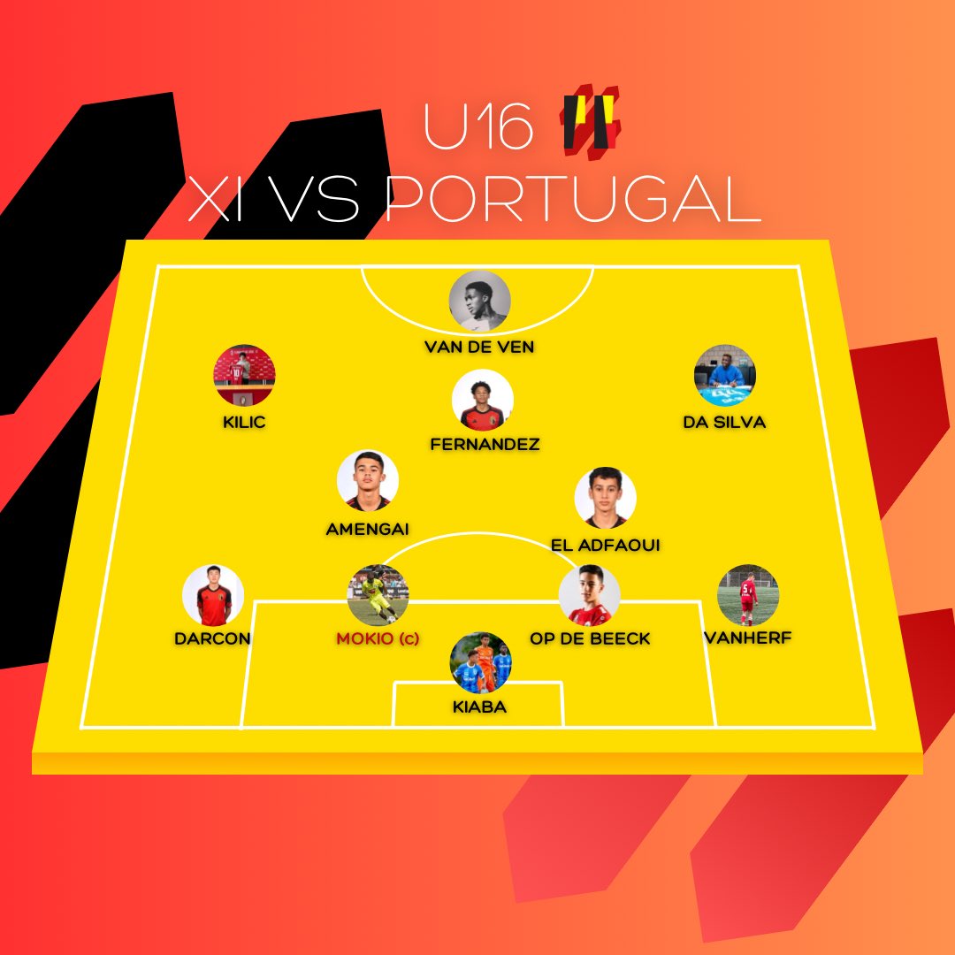 [U16🇧🇪]
🚨MATCH TERMINÉ !
Victoire 1-0 de la Belgique grâce à un but de Loïc Alvarez Fernandez !

Voici également la composition du match 👏👏