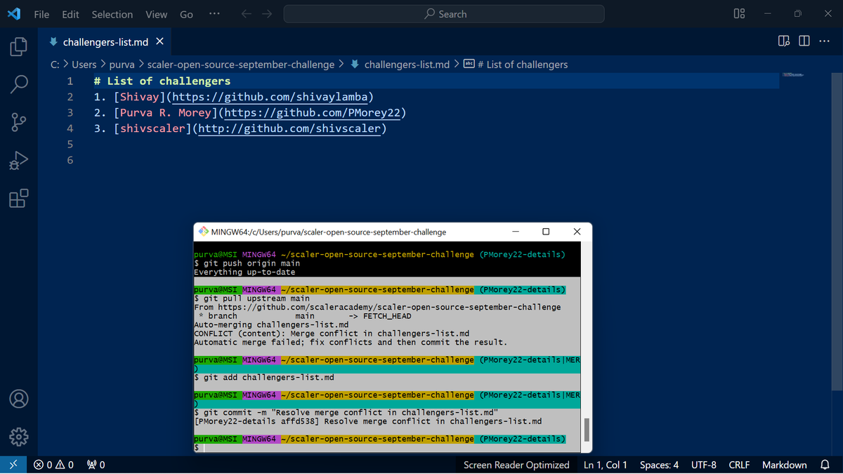 mooray_11's tweet image. Hello All, I have completed #task17 of  #OpenSourceSep Challenge with
@Scaler_Official

Discord Community.   This helps me stay consistent with coding.  You can join the community HERE - bit.ly/discord-l #ScalerDiscord
