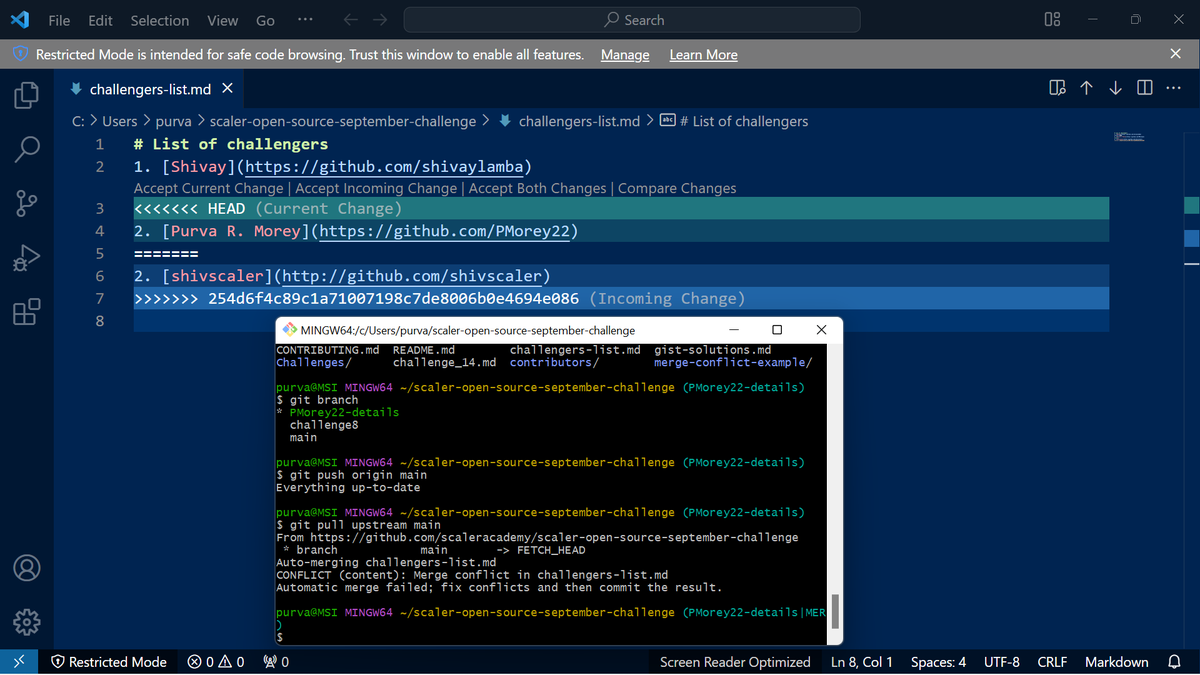 mooray_11's tweet image. Hello All, I have completed #task17 of  #OpenSourceSep Challenge with
@Scaler_Official

Discord Community.   This helps me stay consistent with coding.  You can join the community HERE - bit.ly/discord-l #ScalerDiscord