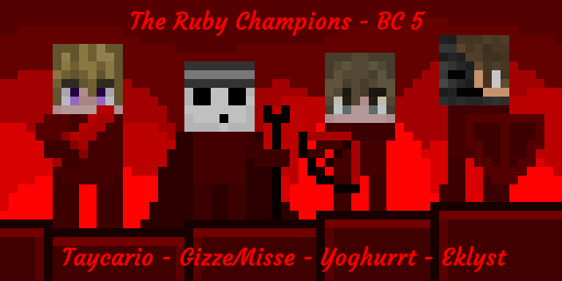 Beware the Champions of the Ruby!

<a href="/TheRealTaycario/">Tay</a>  <a href="/GizzeMisse/">Gizze</a> Yoghurrt Eklyst