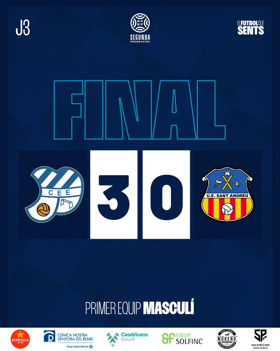 Final ⏹️ Europa 3 - Sant Andreu 0

Gràcia torna a sortir victoriosa del derbi per segona temporada i amb el mateix resultat!!! 🤙🏼🤙🏼🤙🏼

Quina festa històrica, europeistes!!! 😍

#futbolcat #ViladeGràcia #SagradaFamília #EuropaEnJoc #2RFEF3