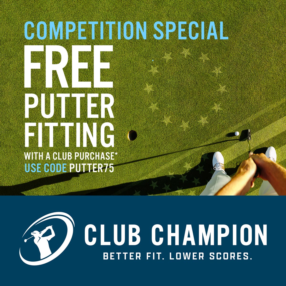 Get a FREE PUTTER FITTING with a putter purchase until the 2nd October.  Go to bit.ly/3GLtJIR to book your fitting and quote PUTTER75  #clubchampionuk