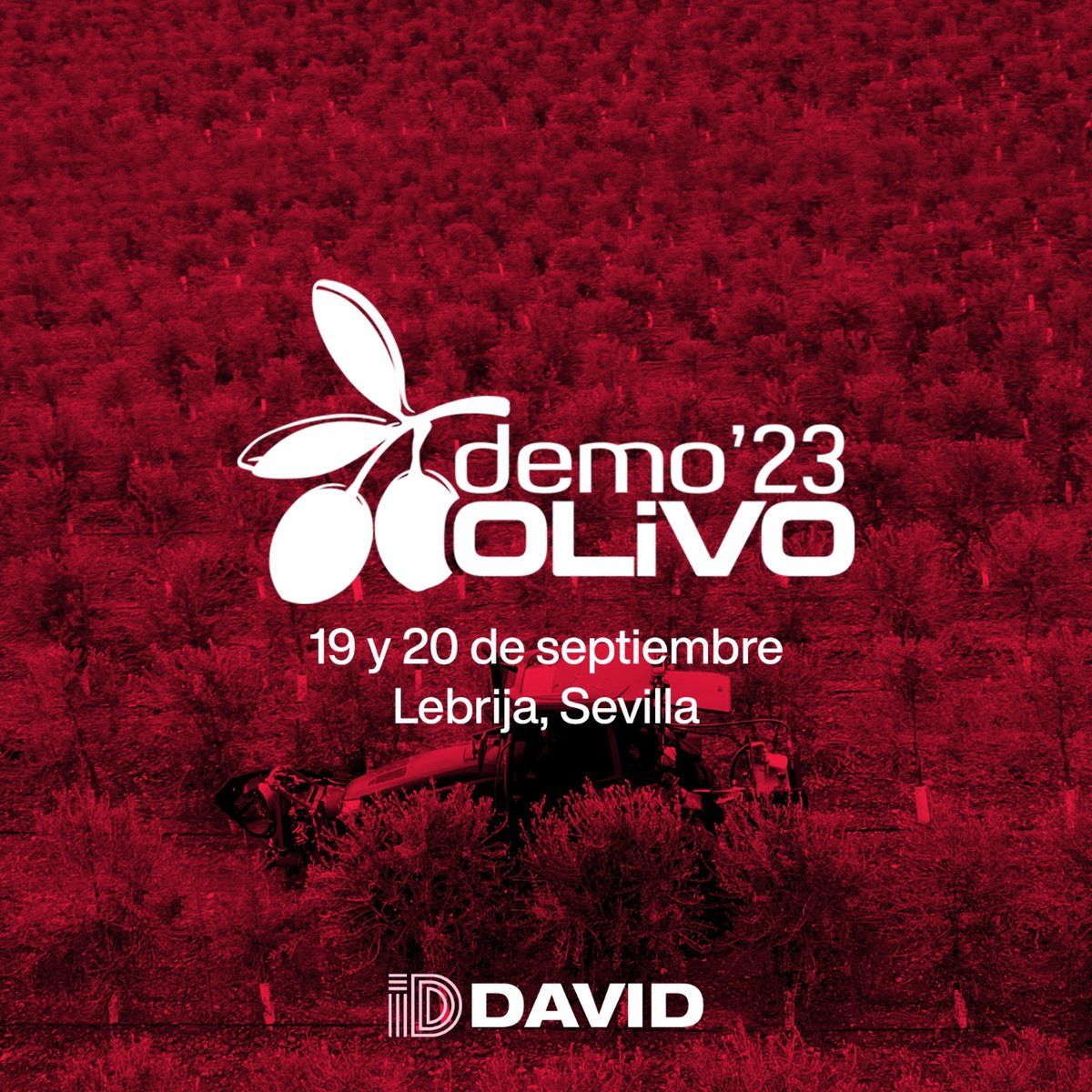 ¡Te invitamos a DemoOlivo! Estaremos en Lebrija, Sevilla, llevando a cabo demostraciones de trabajo de suelo y poda. Además, te presentaremos las últimas innovaciones en nuestra tecnología 4.0. 

🗓️ Fecha: 19 y 20 de septiembre
📍 Lugar: Finca El Balliscal, Lebrija, Sevilla