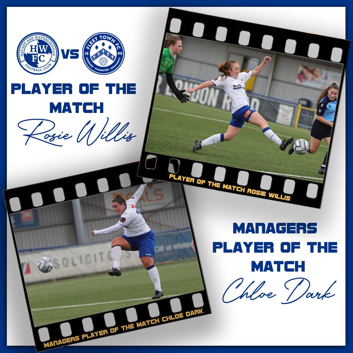 HWFCWomen's tweet photo. 𝙒𝙚𝙡𝙡 𝘿𝙤𝙣𝙚 𝙩𝙤 𝙩𝙝𝙚 𝙒𝙤𝙢𝙚𝙣 𝙩𝙤𝙙𝙖𝙮

Player of the Match  - Rosie Willis
Managers Player of the Match - Chloe Dark

#hawks #womenfootball https://t.co/y5CgHgFLES