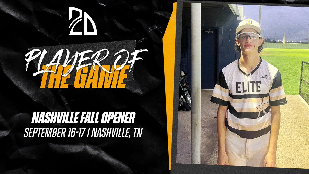 2D Sports Player of the Game (@2dsportspog) on Twitter photo ⭐️ PLAYER OF THE GAME ⭐️
Sean Rhodes: 2-3, 2B, 1B, 3RBI’s
Summer Team: MT Elite 15U
<a href="/2DsportsTN/">2D Sports Tennessee</a>
#2DNashville ⭐️ PLAYER OF THE GAME ⭐️
Sean Rhodes: 2-3, 2B, 1B, 3RBI’s
Summer Team: MT Elite 15U
<a href="/2DsportsTN/">2D Sports Tennessee</a>
#2DNashville