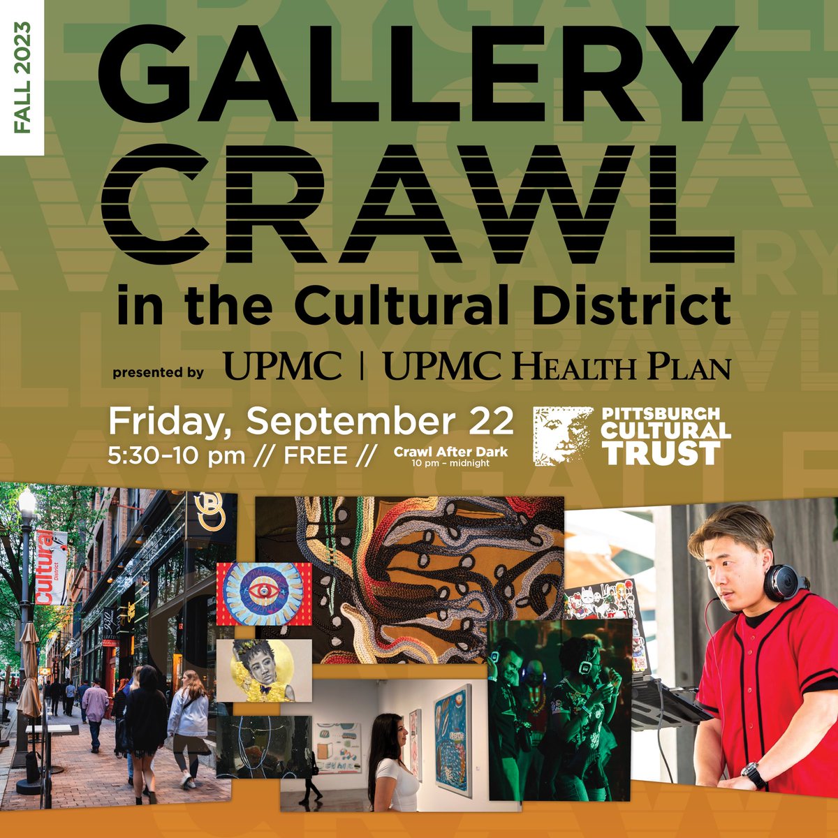 The Greater Pittsburgh Arts Project will be hosting a stop due the Pittsburgh Cultural Trust Gallery Crawl Friday, September 22nd, 5:30-10pm.

Hope to see you there 🎨🖼️