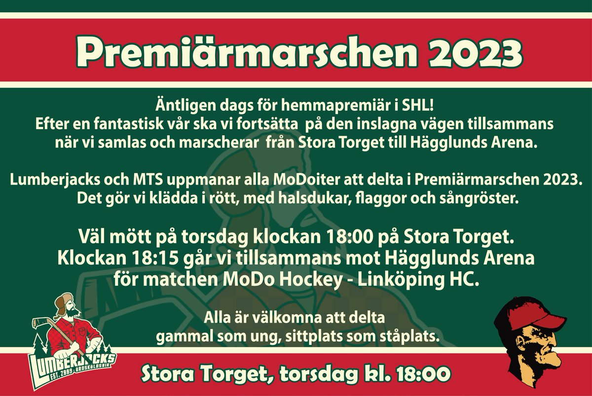 MoDoLumberjacks's tweet photo. Premiärmarschen 2023! #modose https://t.co/KUOo2o1ROu
