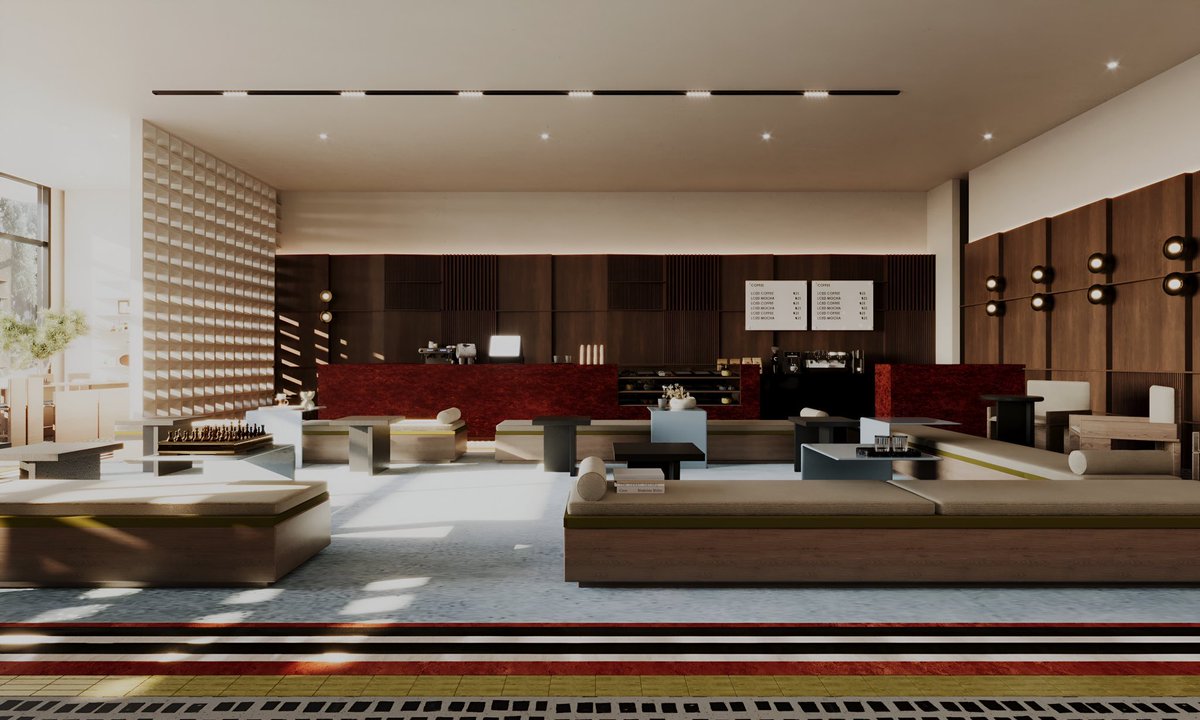 SibylDesignCo's tweet photo. From the #archive 

Designing a harmonious blend of tradition and modernity. A cafe's ambiance is a testament to the rich cultural heritage of Saudi while embracing contemporary aesthetics. A fusion of earthy tones and desert-inspired hues. 

#sibyl #SaudiArabia #design #interior https://t.co/DPhGJhevIH