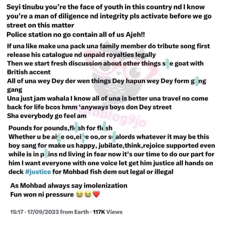 ubizzy's tweet image. Why is this music industry like this ?

Person go dey house dey think say all is going well with this guy's their living their best of life not knowing they are slaves in human form .
Some are not even happy with the money they have 😢
#bellashmurda #pocolee #nairamarley