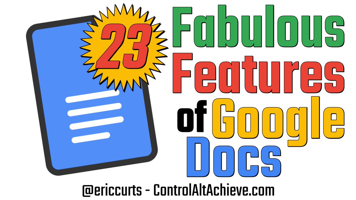 🤯 23 Fabulous Features of Google Docs - controlaltachieve.com/2023/09/fabulo… 📄 Explore my list of the best tips, tricks, features & tools for Google Docs! Let me know your favorites that I have left off the list. #edtech #ControlAltAchieve #googleedu @GoogleForEdu @googledocs