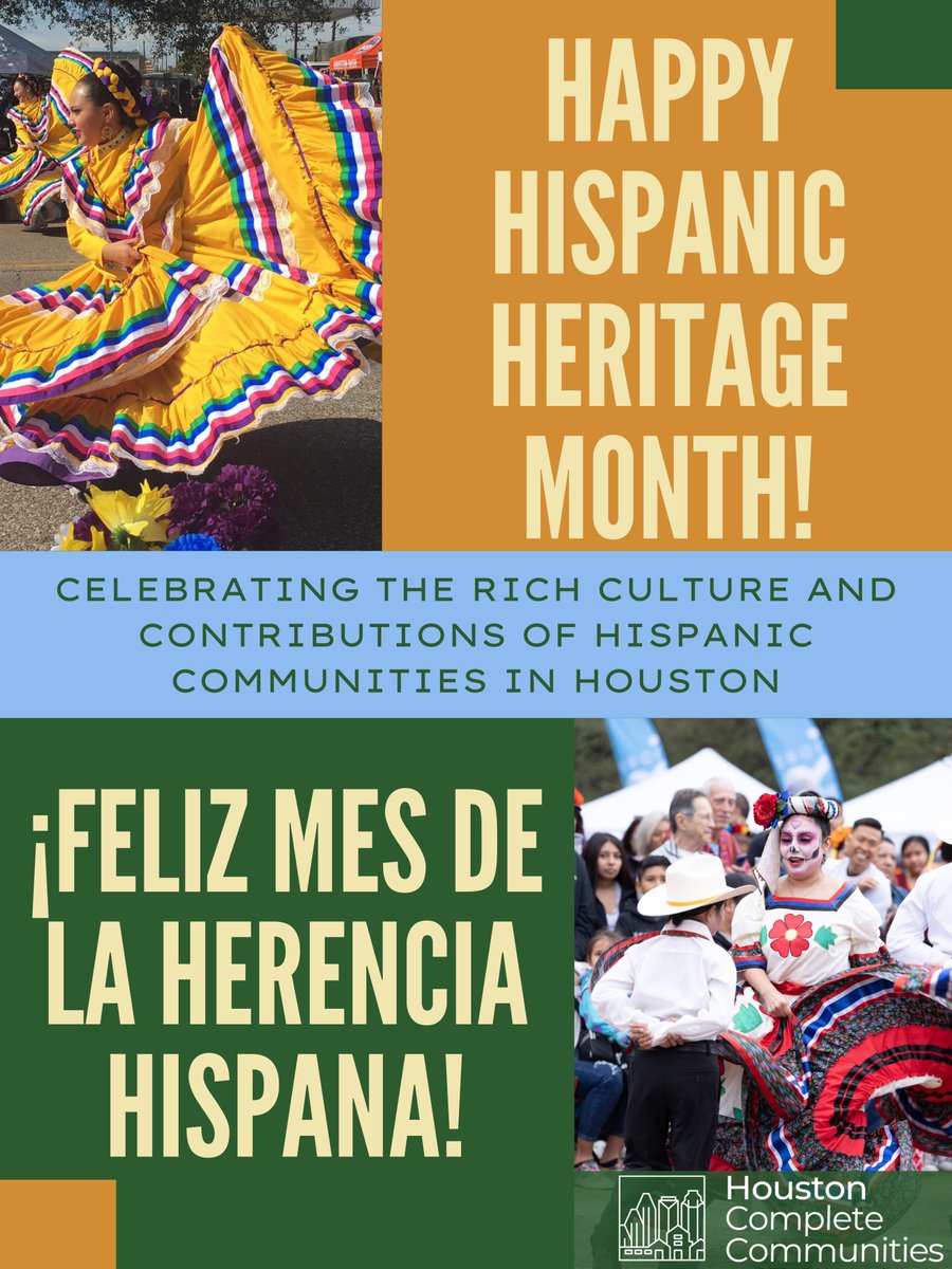 Happy  #HispanicHeritageMonth!  Let's celebrate the rich culture and contributions of Hispanic Americans and communities. 
#CompleteCommunitiesHouston #htown #neighborhood