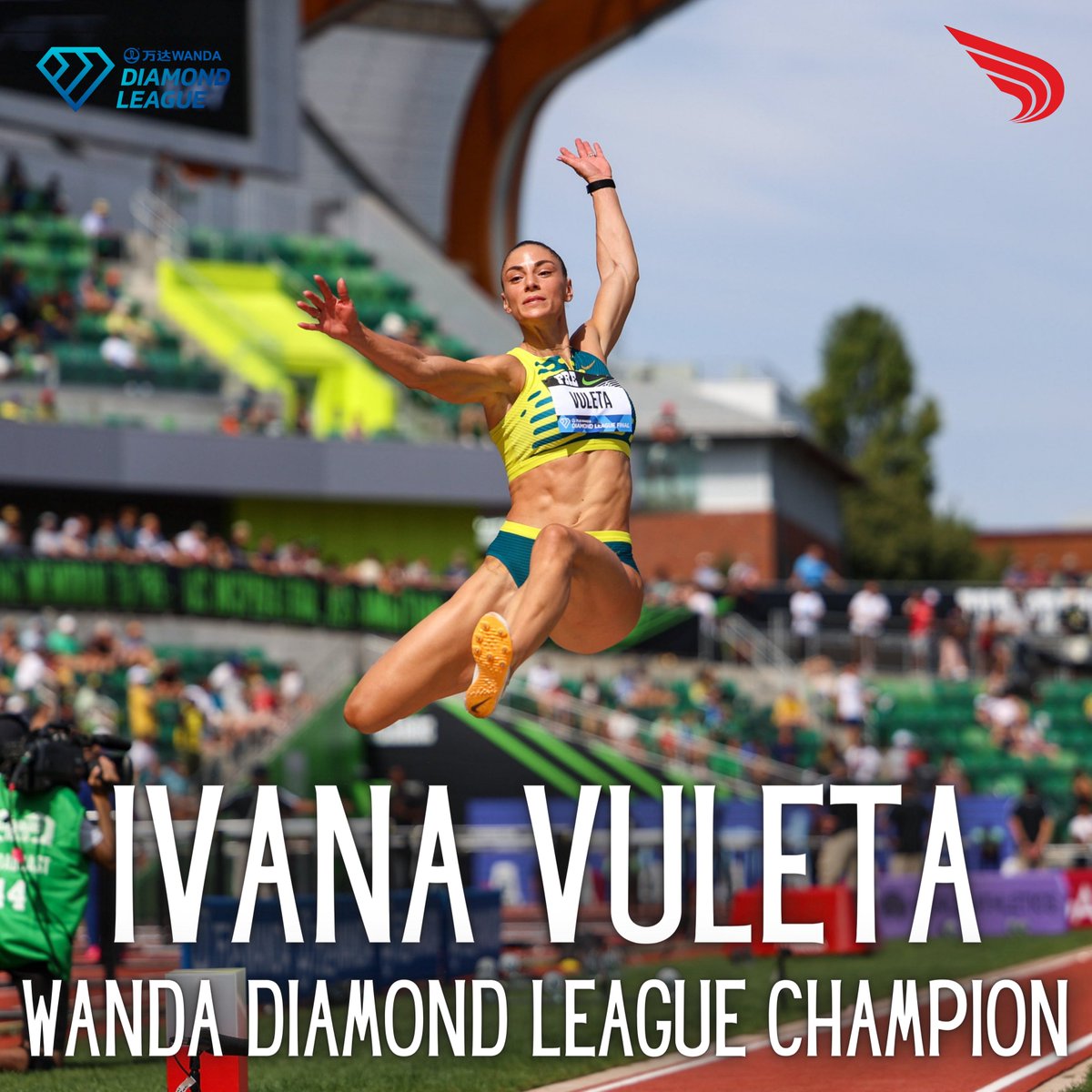 All she does is win🤷‍♀️🇷🇸 Serbia's Ivana Vuleta hits 6.85 meters on her final jump to take home the women's Diamond League long jump title! #EugeneDL #PrefontaineClassic 📸: @GorczynskaMarta for Wanda Diamond League