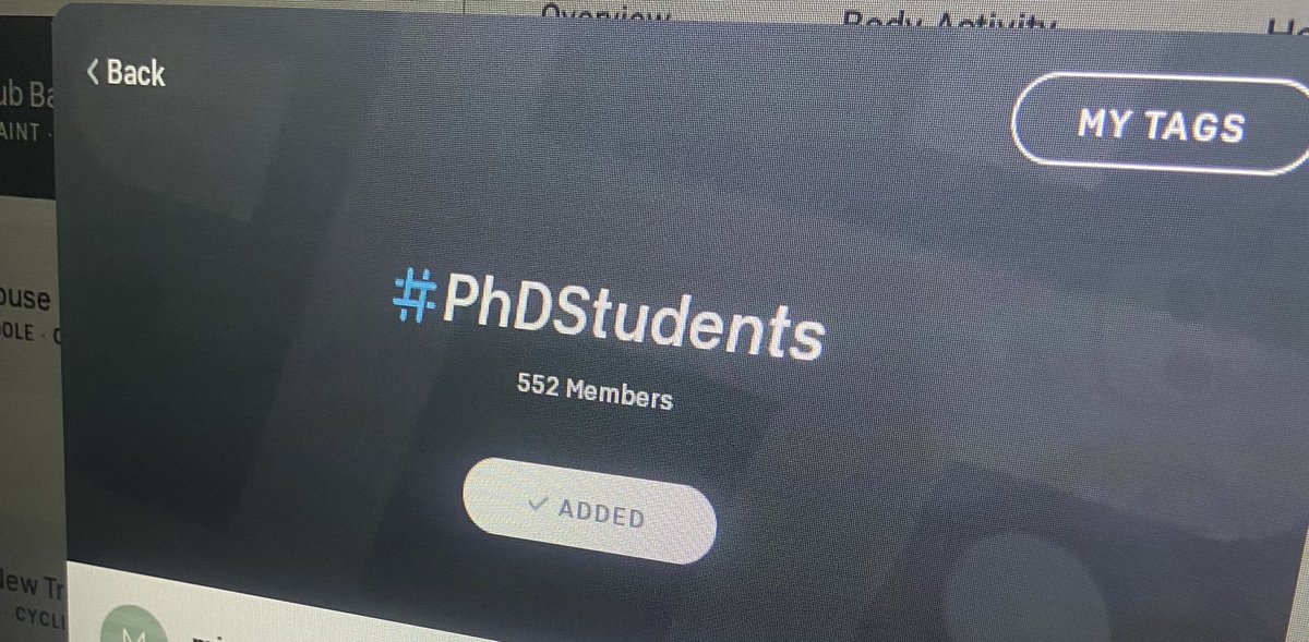 mindyjohnson_'s tweet photo. Are you a @onepeloton PhD student if you don’t use the tag? https://t.co/RK0JXKZqbt