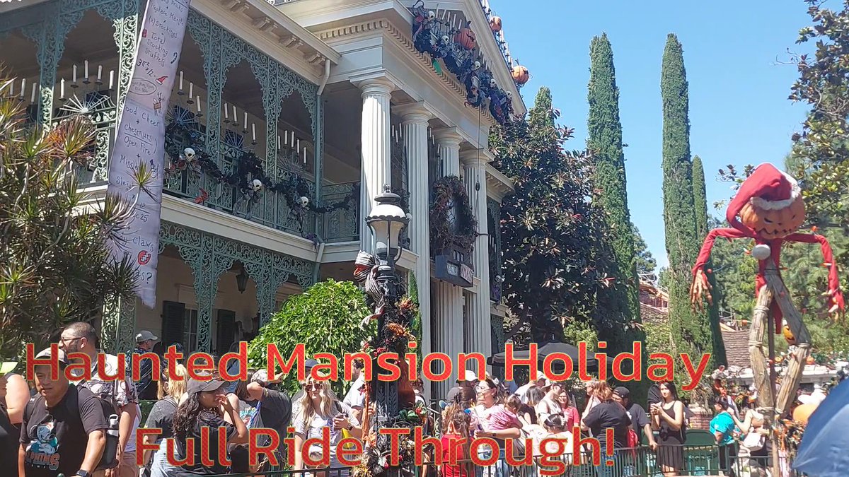 parktime55's tweet photo. Haunted Mansion Holiday is here! Enjoy this complete ride through!

https://t.co/HA2I4sPC0w

#Disneyland #hauntedmansion #hauntedmanisonholiday #halloween #disneyhalloween #disneyvloggers #parktimeadventures https://t.co/xOhtdJVB7k