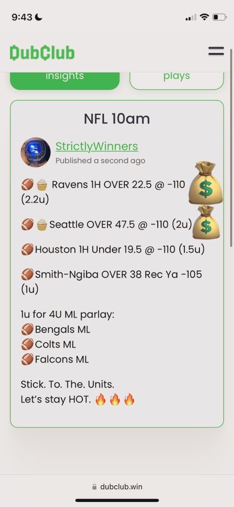 SayLessCashMore's tweet photo. Follow it up with 10 NFL Ws 🏈🔥💰

✅🏈🍰jets 1H OV 20 (+2.75u)

✅🏈🧁SF OV 45.5 (2u) 

✅🏈🧁Ravens 1H OV 22.5 (+2u)

✅🏈🧁Seattle OV 47.5 (2u)

✅🏈Commanders

✅🏈Stafford P. Yards

✅🏈Ravens OV 47.5 live
 
ETC…,

Look below !!! Just some of them. 

WHO. UP. WITH. US?😤💰 https://t.co/BoYzZPqA1M