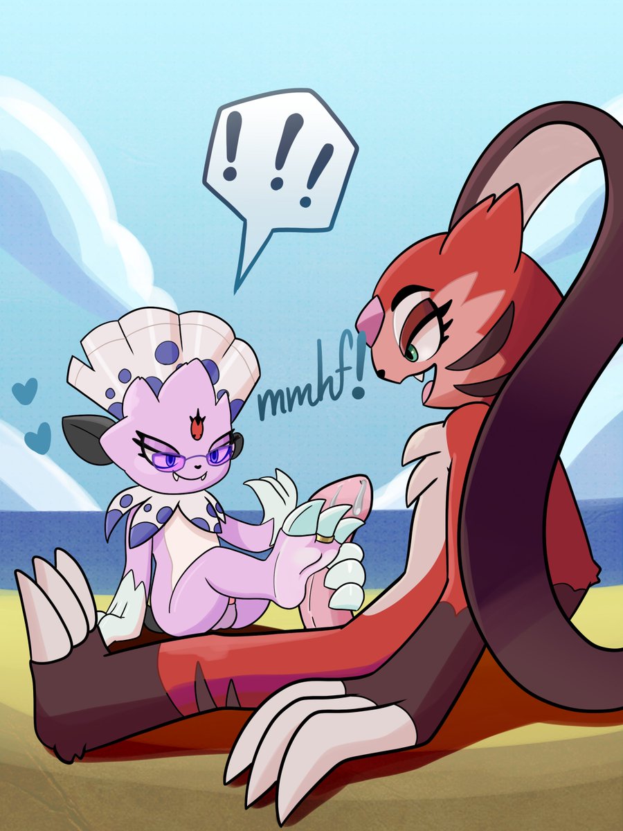 LEWDLINK97's tweet photo. I'm taken, but we are open, our characters could fuck together. My boyfriend is not the jealous type.

The only "disadvantage" is that, if he caught us, he is 
very likely joining, and he's always a top 🤭🤡

(Me doing a footjob to my boyfriend at the beach 🎨 by @/Toon_Pinups ) https://t.co/C1xQFTlKxr