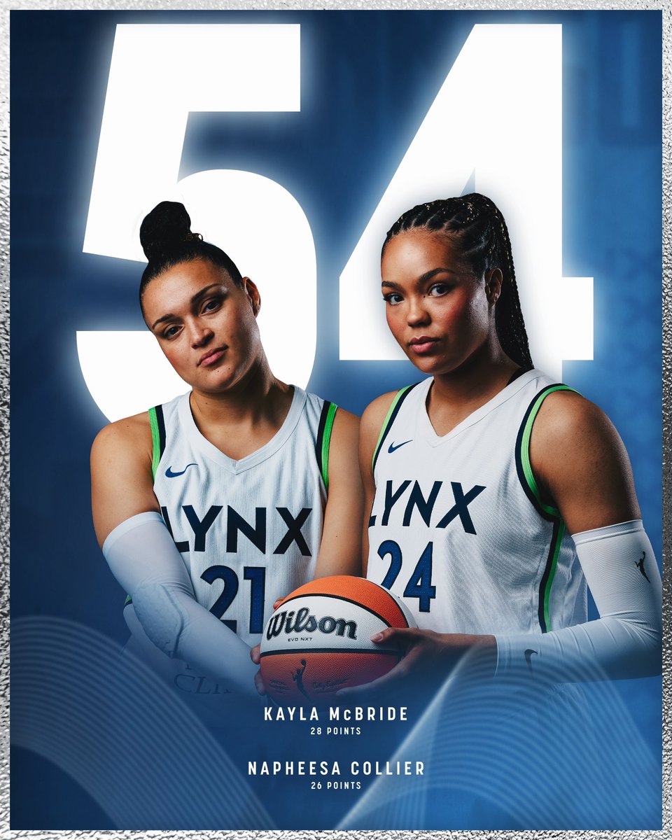 first time in Lynx history that two players have had 25+ points each in a playoff game. 🔥🔥