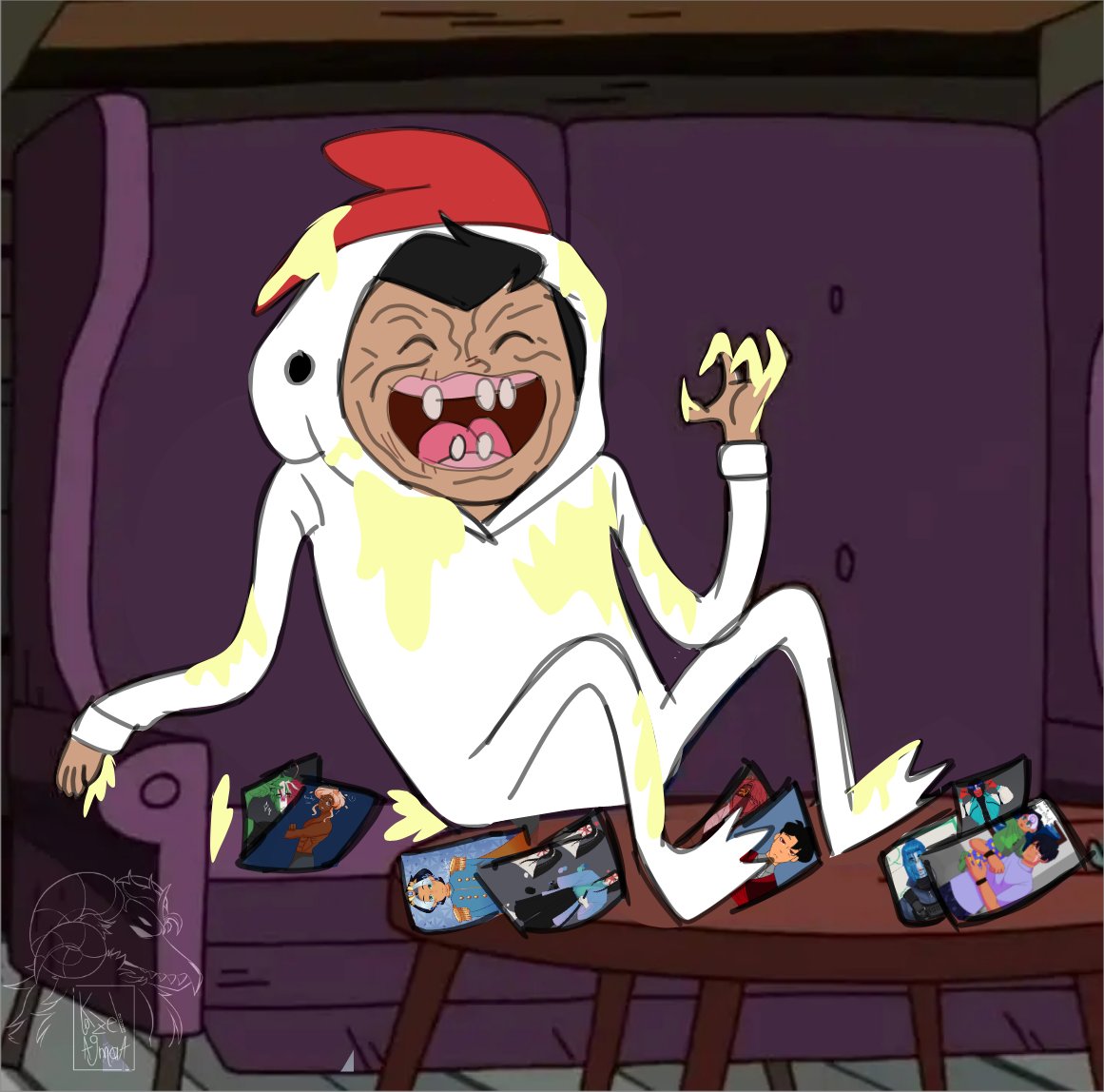 <a href="/LordChicken13/">Lord Chicken</a>  todo maniacote pajeandose con mis dibujos ( no se salvo yohi)