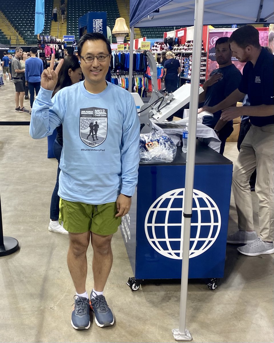 NavyFederal's tweet photo. They did it! @AFMarathon runners put on an impressive display of grit and determination yesterday, and we were honored to be a part of it—as sponsor and attendee. #FlyAFM #RunWithNavyFed https://t.co/Bbisi0RrYq
