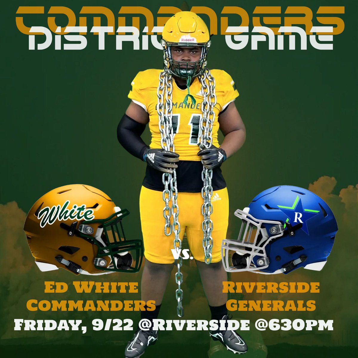 EdWhiteFootball's tweet photo. District Week 👩🏿‍🚀🎉🚀 #CommanderPride #BeatRiverside https://t.co/Pbo5EqA4F6
