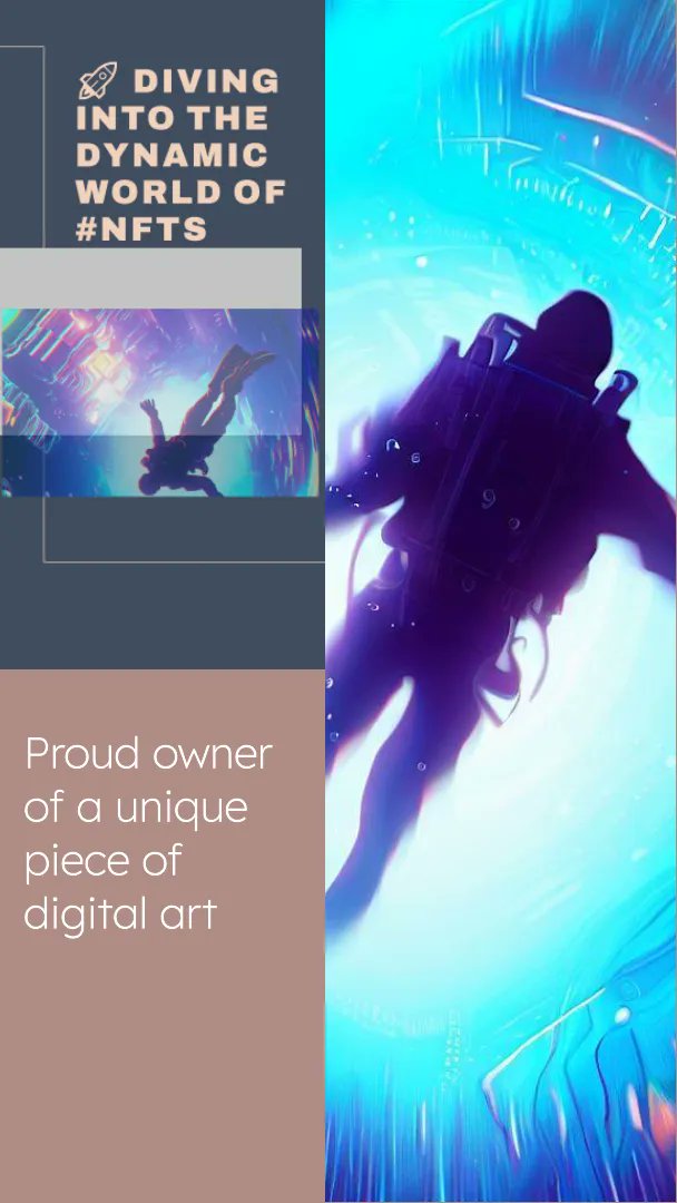 🚀 Diving into the dynamic world of #NFTs! Proud owner of a unique piece of digital art on the blockchain. Owning distinctive digital treasures feels surreal. What's next on this crypto journey? 🖼️ #CryptoArt #DigitalCollectibles