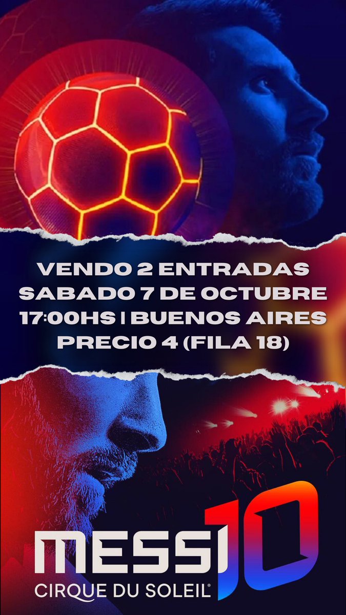 OtoRaso's tweet photo. #messi #messicirque #cirquedusoleil #ventaentradas #entradas https://t.co/VnKAovOmv5