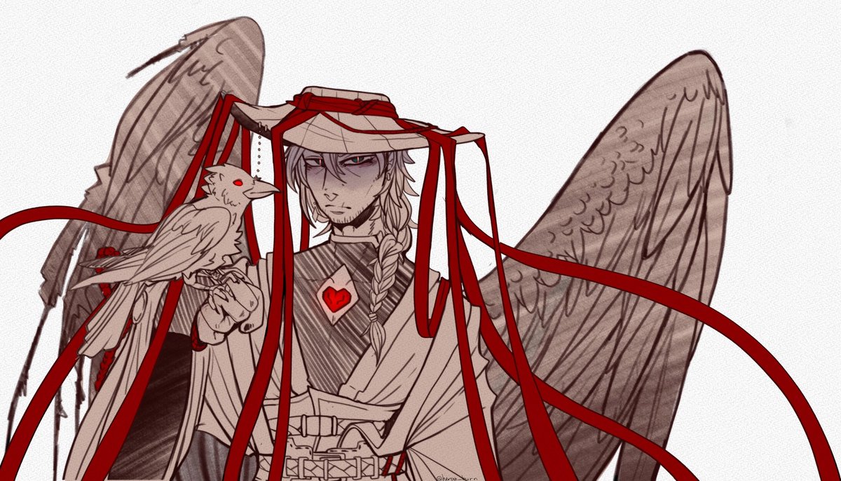 Heroin_Burn's tweet photo. Crow father 
#dsmpfanart #philza #mcyt #philzafanart https://t.co/ug9xAD64Eh