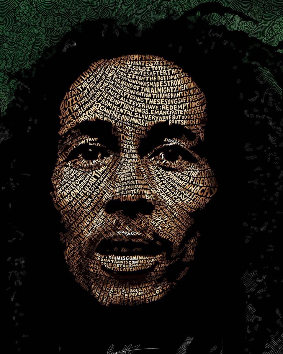 bobmarley's tweet photo. “Won’t you help to sing, these songs of freedom.” #RedemptionSong #bobmarley

🎨 by @HansFleurimont #bobmarleyart https://t.co/C9hHu7kbeO