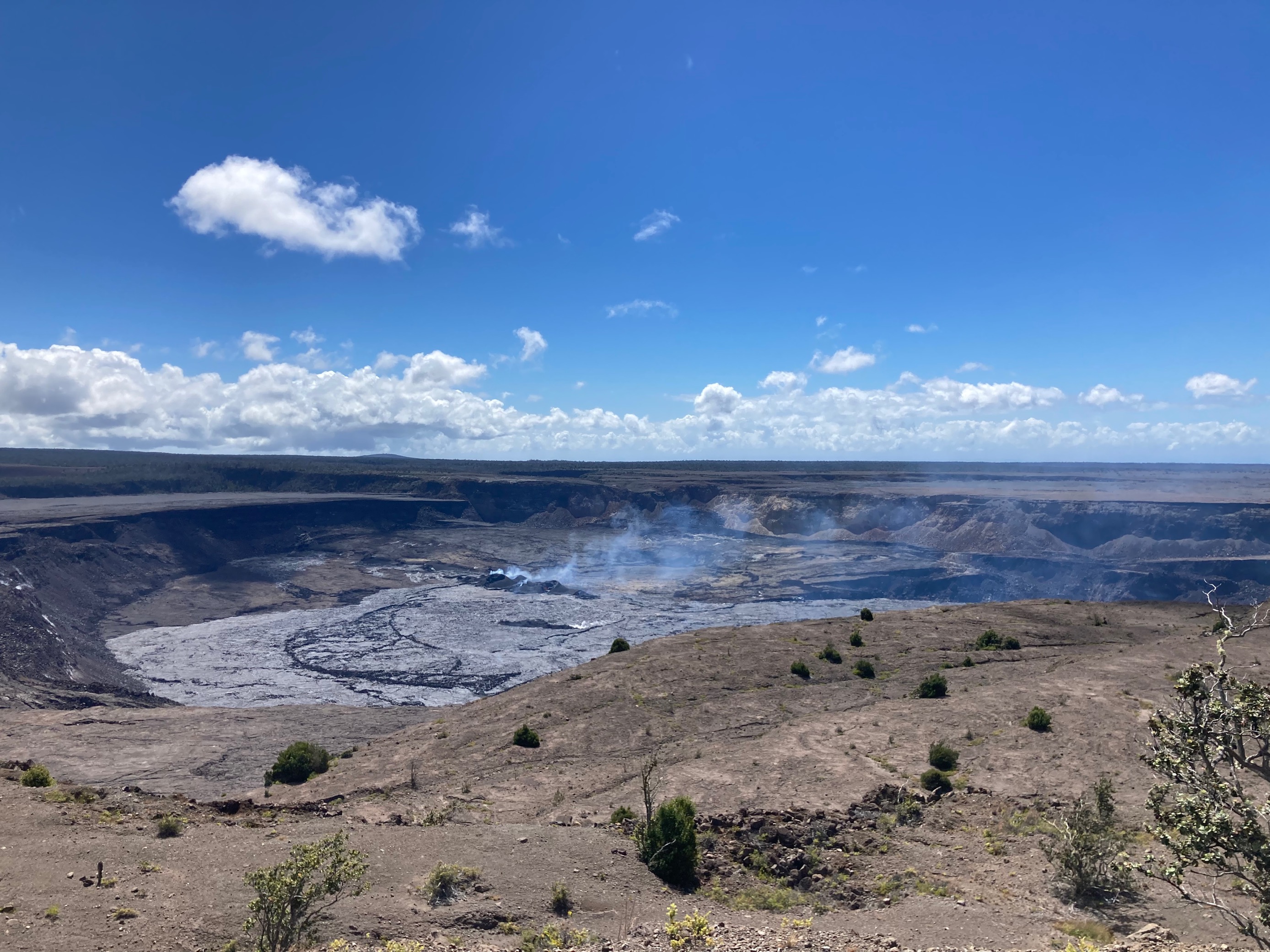 View of the recent Kīlauea eruption from near Uēkahuna Bluff.