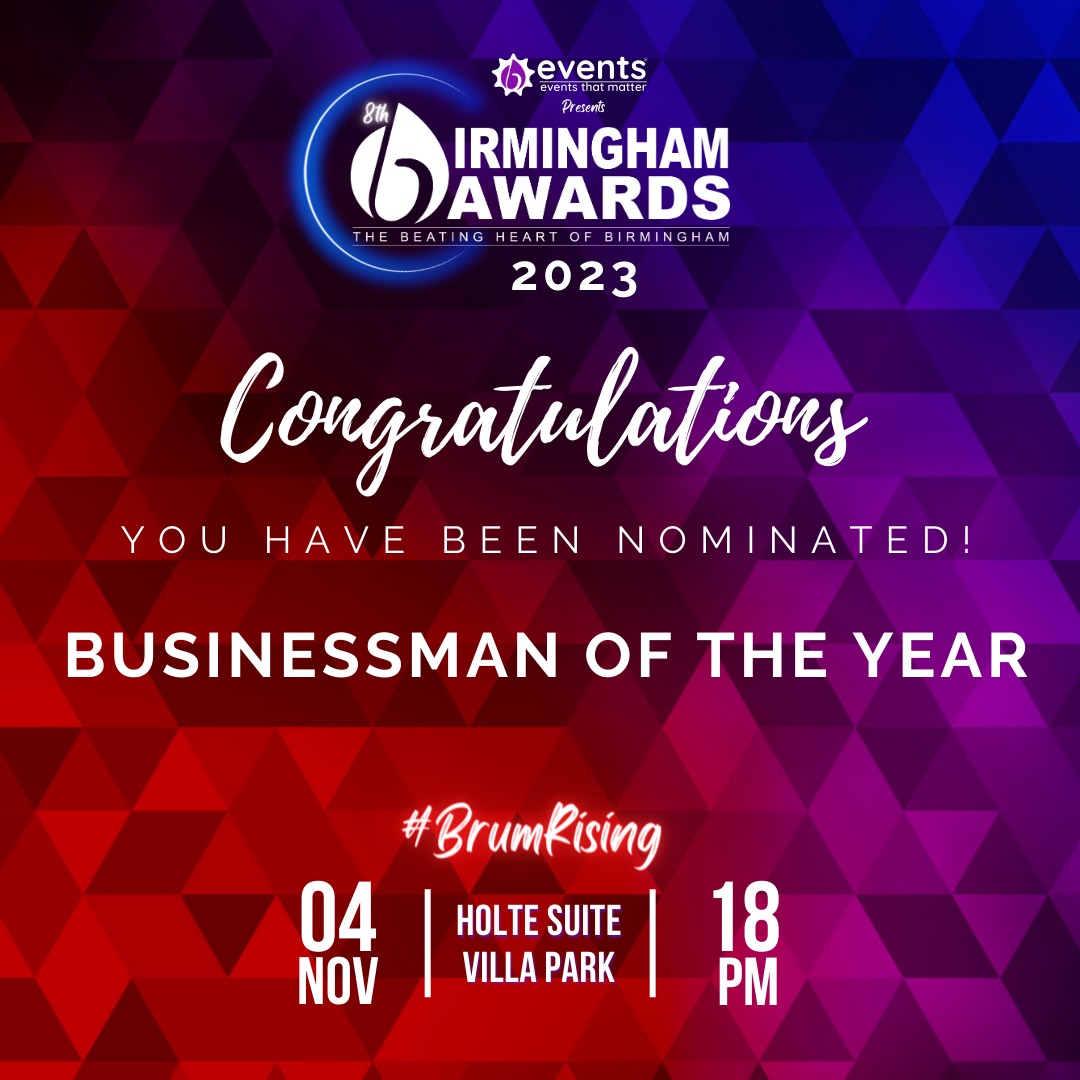 Birmingham Awards (@birminghamaward) on Twitter photo Congratulations @MrMarketinguk <a href="/bootcampmedia/">Bootcamp Media</a> you have been nominated for 'Businessman of the Year' at this year's @birminghamawards
Celebrating the people, the businesses, and the city The beating heart of Birmingham
#Goodluck #BrumRising #BrumAwards23 Congratulations @MrMarketinguk <a href="/bootcampmedia/">Bootcamp Media</a> you have been nominated for 'Businessman of the Year' at this year's @birminghamawards
Celebrating the people, the businesses, and the city The beating heart of Birmingham
#Goodluck #BrumRising #BrumAwards23