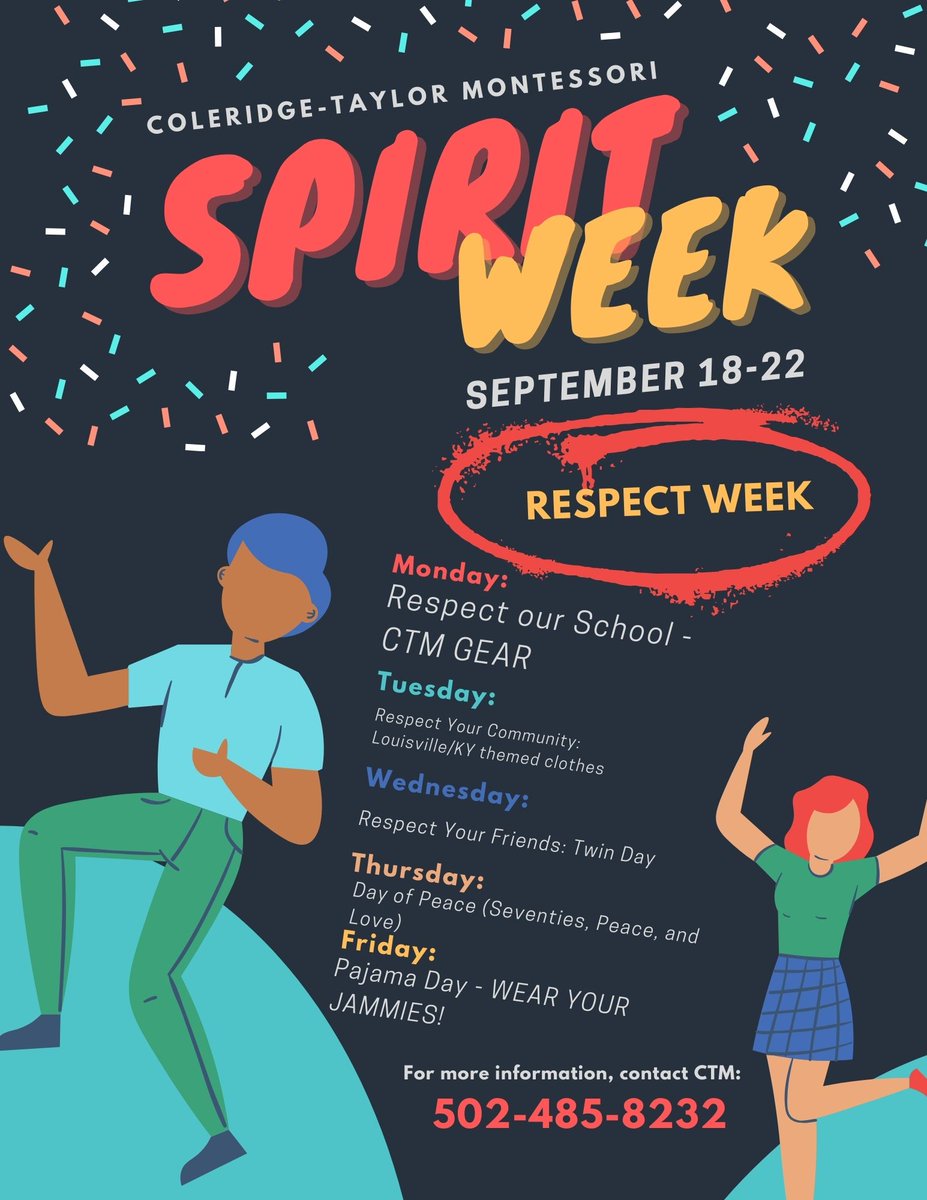 CTMontessori1's tweet photo. It is Respect Spirit Week at CTM! We will be talking about Respect all week during Character Strong lessons! https://t.co/LezjzaFSVv