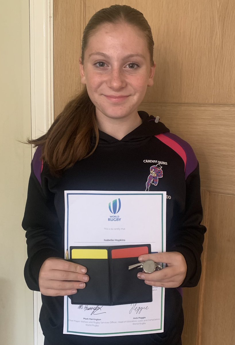 Hannah Menard (@hanmenard) on Twitter photo Congratulations to Isabelle who has successfully obtained her level 1 WRU refereeing qualification! She can now ref under 12s to under 16s games. Da iawn Izz! 👏 🏉 <a href="/QuinsGirlsRugby/">Quins Girls Rugby</a> <a href="/AG_BroEdern/">Addysg Gorfforol</a> <a href="/stpetersrfc/">St. Peters RFC</a> Congratulations to Isabelle who has successfully obtained her level 1 WRU refereeing qualification! She can now ref under 12s to under 16s games. Da iawn Izz! 👏 🏉 <a href="/QuinsGirlsRugby/">Quins Girls Rugby</a> <a href="/AG_BroEdern/">Addysg Gorfforol</a> <a href="/stpetersrfc/">St. Peters RFC</a>