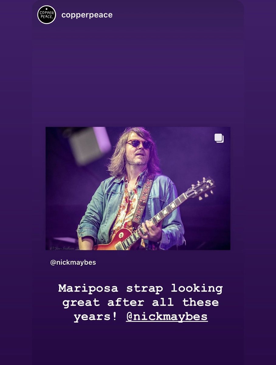 nickmaybury's tweet photo. @COPPERPEACE I’ve been using these straps for over 10 years now thank you Linny ✌🏻🎸🎶✨😎 https://t.co/aEwTkYrY9d