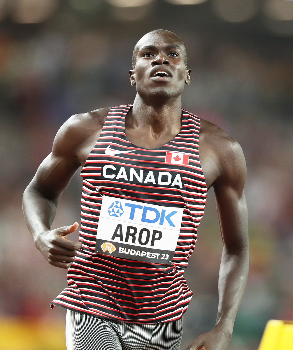 AthleticsCanada's tweet photo. FIRST 🇨🇦 MAN TO BREAK 1:43 🤯

Marco Arop shatters the Canadian record in the 800m Diamond League Final in Eugene, Ore. He brings home the 🥈 with an official time of 1:42.85 👏

📸: Claus Andersen https://t.co/DAw1sP5fzU
