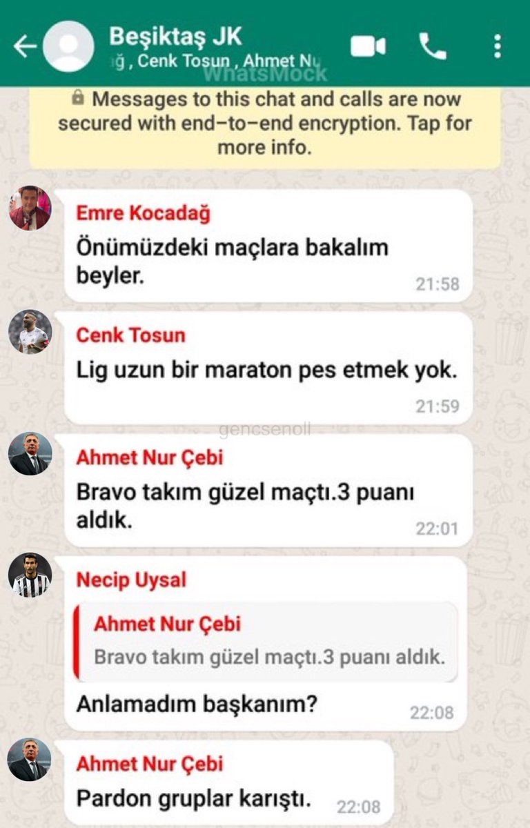 SON DAKİKA 🔥🔥

Beşiktaş WhatsApp grubu mesajları sızdırıldı.