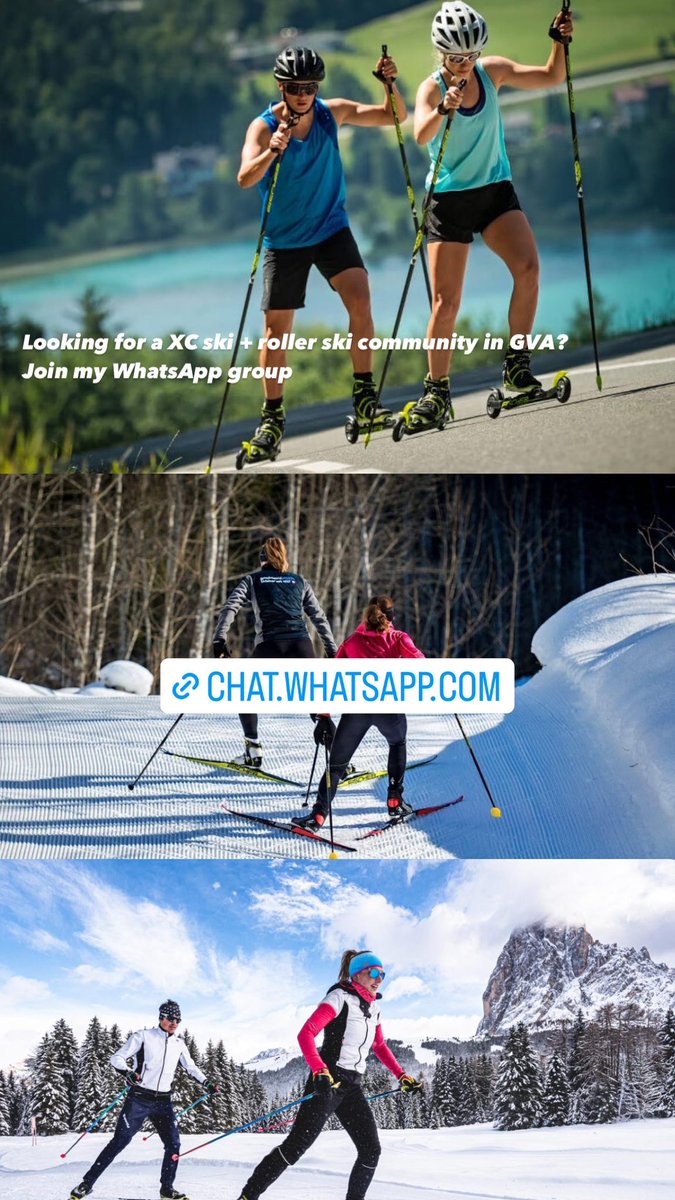 Looking for a XC ski and roller ski community in Geneva? ⛷️ Join my WhatsApp group chat.whatsapp.com/IZxbkNLIK1zGA2…