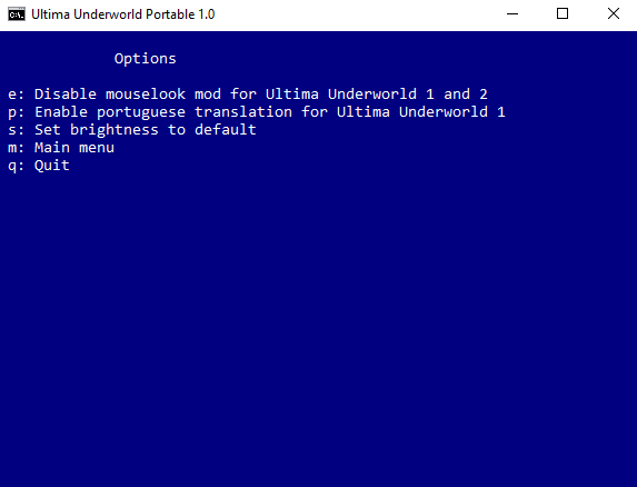VinciusMedeiro6's tweet photo. Hey folks, here's reminder that I've made a command line based launcher for Ultima Underworld 1 and 2 that provides the best settings on Dosbox while it doesn't have a fully functional modern port.

This has a mouselook mod and better sounds, which the GOG version doesn't provide https://t.co/aZJ5A3ce8i
