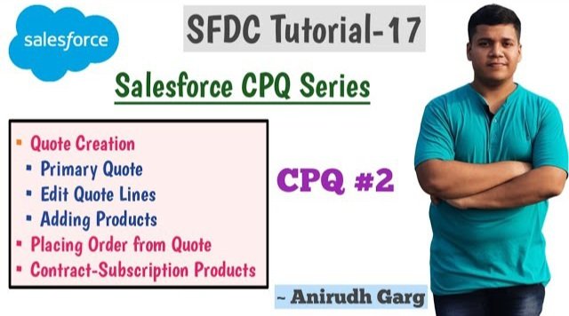 Checkout #SalesforceCPQ Tutorial-2 Video Link 👇 youtu.be/LmIX64wvb9I Learn #Salesforce with @anirudhgarg_ Here we will learn how to Create Quote, What's Primary Quote, Order, Contract, Add Products to quote by Edit Lines #AnirudhGarg #VidyaInstitute #trailblazercommunity