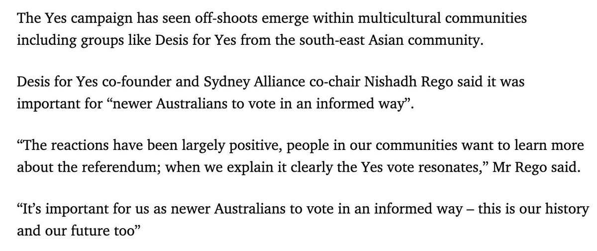 desisforyes's tweet photo. “The Blitz”
We’ve been busy engaging with #MulticulturalCommunities across Western Sydney
Featured in the @dailytelegraph, our Co-Convenor @ntrego88 articulated on the positive reactions we’ve garnered in South Asian community
https://t.co/eXRslPSDXU
@sydneyalliance @yes23au https://t.co/f2bxMG1Hk1