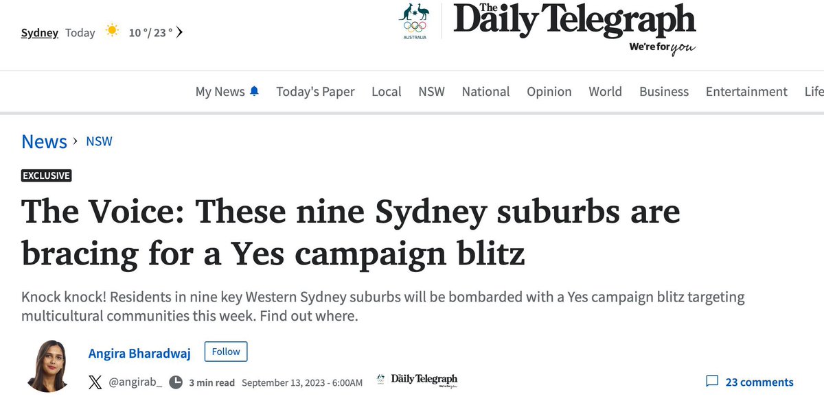 desisforyes's tweet photo. “The Blitz”
We’ve been busy engaging with #MulticulturalCommunities across Western Sydney
Featured in the @dailytelegraph, our Co-Convenor @ntrego88 articulated on the positive reactions we’ve garnered in South Asian community
https://t.co/eXRslPSDXU
@sydneyalliance @yes23au https://t.co/f2bxMG1Hk1