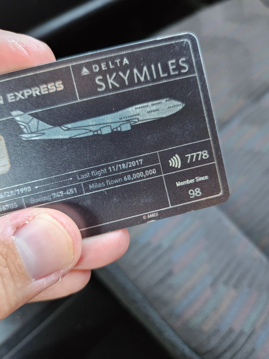 strobemedia1's tweet photo. @Delta @Starbucks My Limited Edition Delta Skymiles Reserve Amex which will now be used as a paperweight. I cancelled this, as well as my biz Delta Amex Reserve since @Delta doesn't want me in their Sky Clubs anymore. https://t.co/mgSTJ76AE7