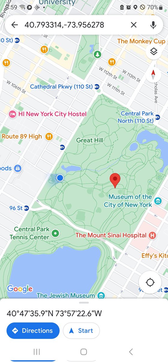 MarCaribe's tweet photo. @TMobile no service in the middle of central park? This has been an issue for a while. I posted about this last fall. When is this getting fixed? https://t.co/P7VbxVnNxK