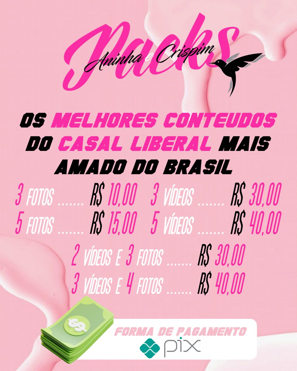 Lancei meu packzinho 😍🔥😈
Vem vem vem 🔥😋😈

<a href="/18Trisal/">TRISAL +18</a> <a href="/ATIBAIADULTO/">ATIBAIA +18</a> <a href="/bucetaoBR/">BucetãoBR</a> <a href="/KeFunkeirinha/">Kesia Funkeirinha</a> 
#aninha #crispim #casalliberal #pack #vendas #putaria #porno #sexo #pix #hotwhife #corninho #awards