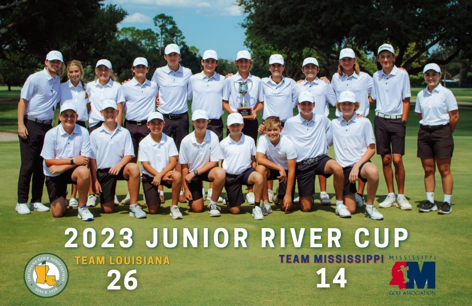 ljgtgolf's tweet photo. The πis officially #BackintheBoot!
Team Louisiana made a clean sweep this weekend at the 2023 Junior River Cup, finishing with a 26-14 victory over Mississippi!
Big thanks to the Mississippi Golf Association for joining us, and to the Bayou Desiard Staff for hosting.
#LGA https://t.co/iOuFn1CJua