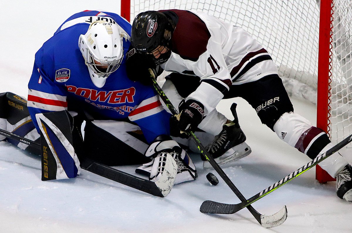 Shattuck St. Mary’s overwhelms Sanford Power for 3-0 victory. William Zellers (Maple Grove) and Daniel Shlaine (Boca Raton, FL) each finish with two points for SSM. Sanford goalie Connor Roff (TRF) finishes with 58 saves.
hselitehockey.com/stats#/163/gam…
zenfolio.com/legacyhockeyph…