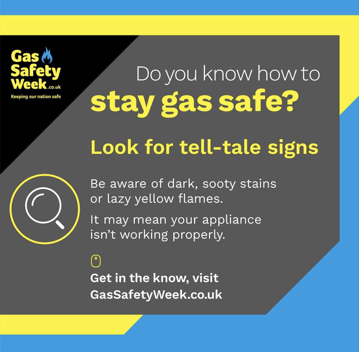 It’s essential to stay aware of vital gas safety advice as we go into the winter months. Look for signs of unsafe gas appliances, such as a lazy yellow flame, boiler errors, and uncommon noises. Find out more at GasSafeRegister.co.uk
#GSW23 #GasSafetyWeek