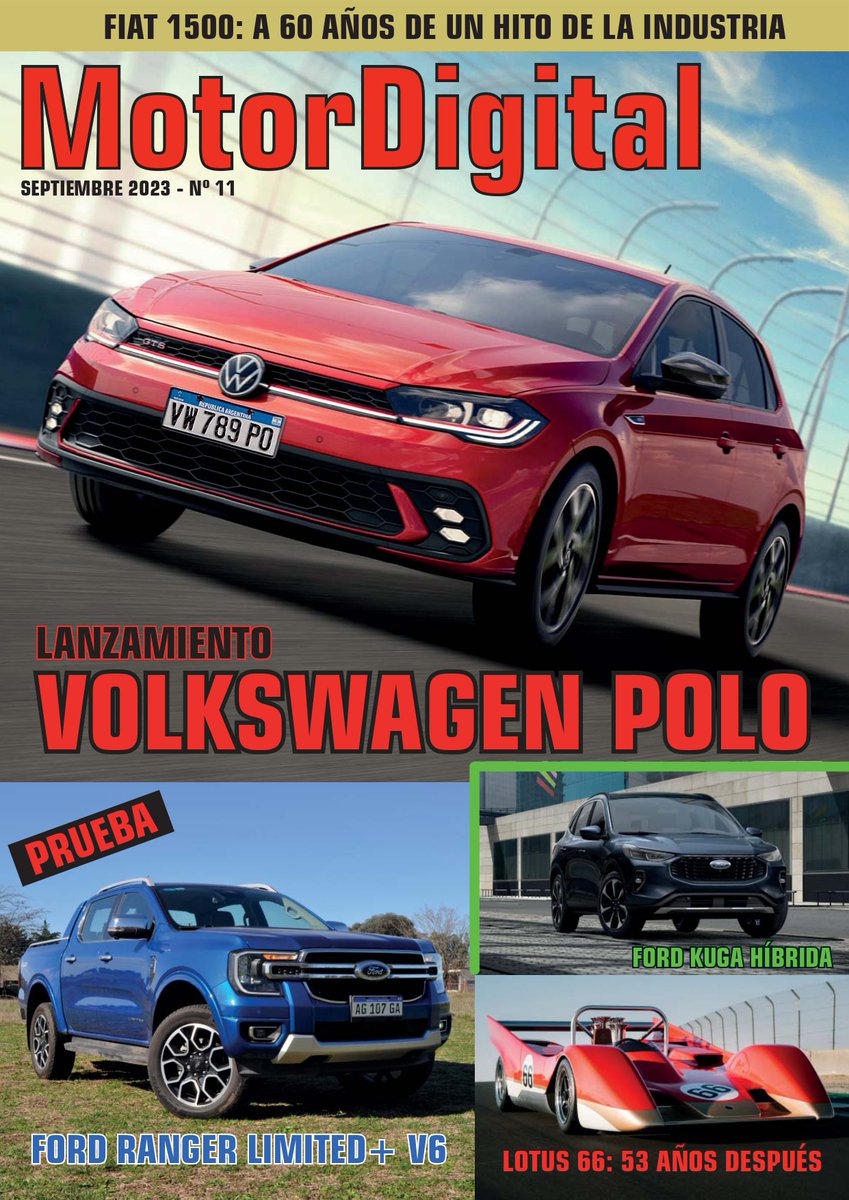 GabrielTomich's tweet photo. Ya está online la edición de Septiembre 2023 de MotorDigital !!
No te pierdas:
#Volkswagen #Polo
#Ford #Kuga Híbirda
#BMW X1
Prueba #Ford #Ranger V6
Historia #Fiat1500
#Lotus66
#Kymco #Xciting
Y mucho más!!!
Hacé clic acá => https://t.co/rmQpVZb2JF y leela
IG @revistamotordigital https://t.co/w1IK90wdGN