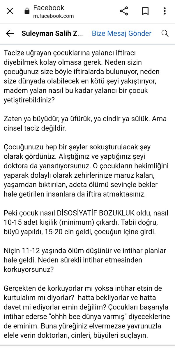 Sapkın FETÖ'cü psikiyatri profesörü Salih Zoroğlu'nun facebook paylaşımlarından bazıları. Hakan Şükür paylaşımı da mevcut. Dileyen link'ten bakabilir. 👉m.facebook.com/profile.php/?i… (#MülakatAdaletinKatilidir arap #TsvBjk Şenol Mendy Rasciha #Trabzonspor Kuveytli #GastroAntep)
